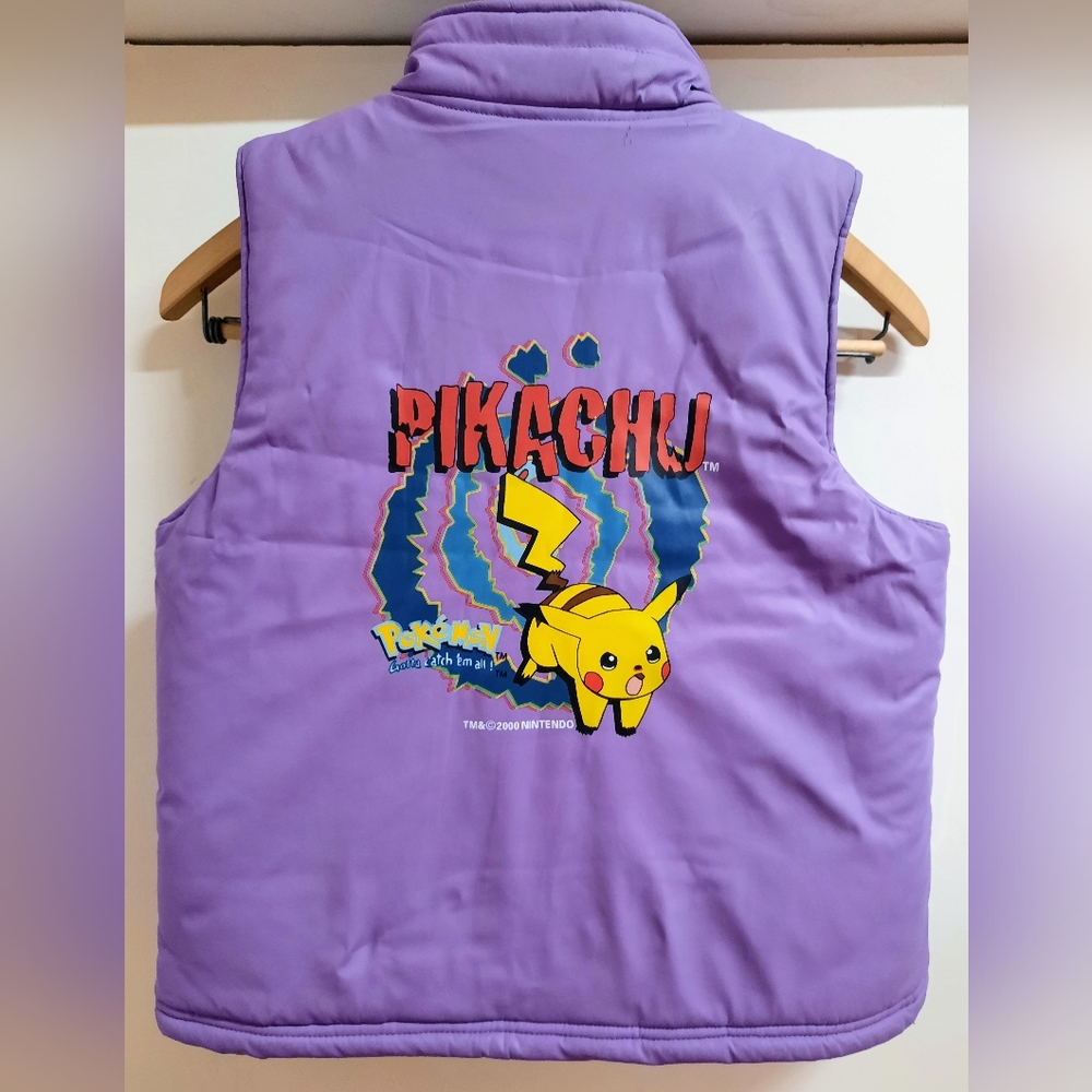 VTG Y2K Pokemon Pikachu Purple Vest EXCEPTIONALLY RARE